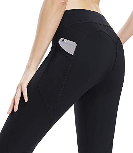 THE GYM PEOPLE Compression Yoga Leggings for Women, Heart Shape Workout Yoga Pants with Pocket Super Power Flex Fabric