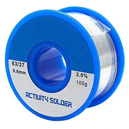 Sywon 63-37 Solder Wire with Tin Lead Rosin Core for Electrical Soldering, 0.6mm, 100g