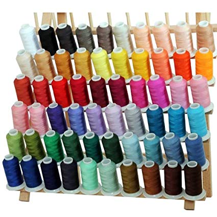 60 Colors of All-Purpose Polyester Sewing Thread Set- 600 Meter Cones