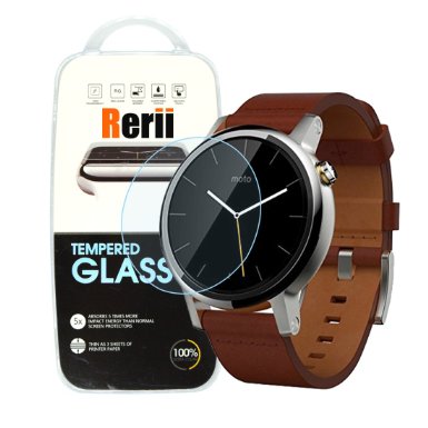 Motorola Moto 360 2 42mm Tempered Glass Screen Protector - Rerii 42mm Tempered Glass Scree protector for Moto 360 2 42mm and Moto 360 Sport