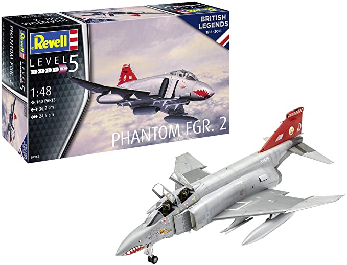 Revell 04962 4962 1:48 British Phantom FGR.2 Plastic Model Kit, Multicolour, 1/48