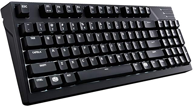 Cooler Master MasterKeys Pro M White LED Mechanical Gaming Keyboard, Cherry MX Blue, TenKey (Medium)