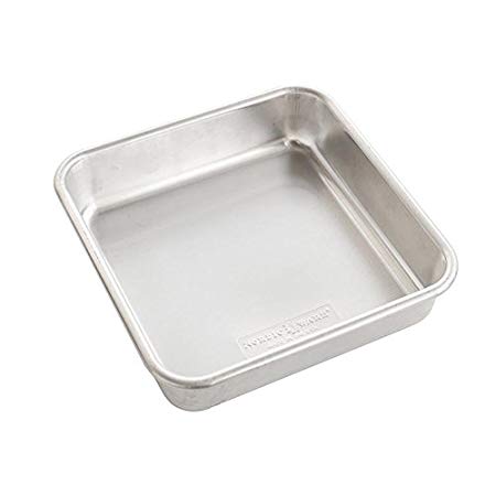 Nordic Ware 47500 Naturals Aluminum Commercial 8" x 8" Square Cake Pan, Silver