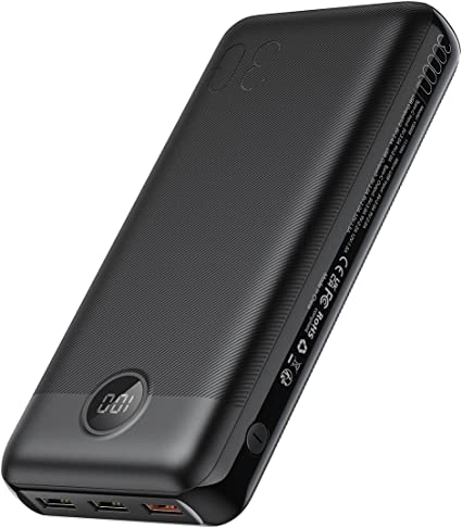 VEGER 30000mAh Power Bank with Led Display, 20W Fast Charging PD18W QC 3.0 USB C Battery Pack Portable Charger with 4 Outputs & 2 Inputs Compatible with iPhone/iPad/Samsung Phones Tablet and More