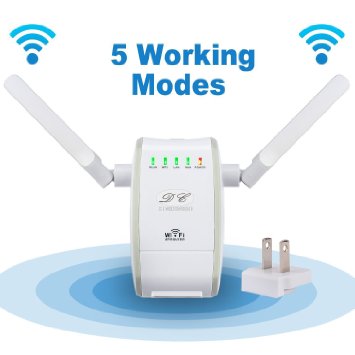 XINGDONGCHI 300Mbps Multi-function Mini Wireless-N WiFi Range Extender Signal Booster 802.11n/b/g Network Repeater/Router/AP with WPS