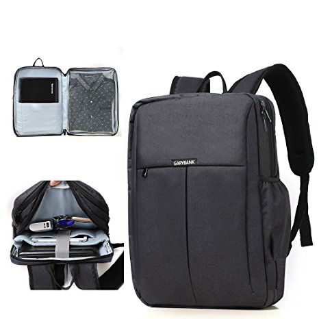 Garybank Waterproof Laptop Backpack For Women Men Both Top Loader and Panel Loader Good For College School Travel Shoulder Tech Bag Up to 16" Laptop & Notebook
