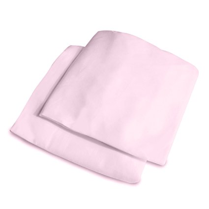 Summer Infant 2 Count Cotton Crib Sheet, Pink