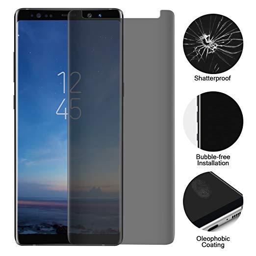 Samsung Galaxy Note 8 Screen Protector TOP TRADE US Note 8 Premium Privacy 3D Curved Anti-Spy Tempered Glass Case Friendly Screen Film for Samsung Galaxy Note 8 (transparent)