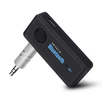 MPTECK @ Bluetooth 4.1 Receiver Wireless Car Receiver Adapter with 3.5mm AUX for Home Audio Music Streaming Sound System Speaker Hi-Fi compatible with Smartphone Tablet MP3 MP4 iPod Iphone 6 Plus 6s Plus 6 6S 5 5S 4 4S 3G 3GS Samsung Galaxy S7 S6 S6 Edge Edge  S5 S4 S4 Active S4 Mini S3 S3 Mini S2 Note 4 Ipod Touch 3 4 5 HTC ONE X ONE S Z520E LG G2 G3 G4 G5 V10 K10 Nexus 4 Nexus 6 P760 Nokia Lumia 920 820 Sony Z1 Z2 Z3 C4 C5 M4 M5 Huawei P8 Mate S Ipad Mini 1 2 3 4 Ipad Air Ipad Pro