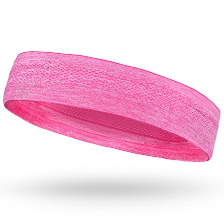 HaloVa Sports Headband, Elastic Stretch Moisture Wicking Sweatband for Exercise, Athletic, Running, Crossfit, Workouts, Basketball and Yoga, Quick-dry and Breathable