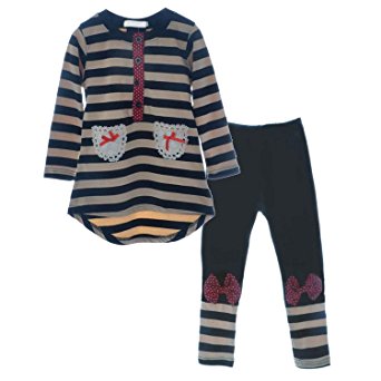 Ancia Winter Kids Girls Cartoon Printed Long Sleeve Top & Pant