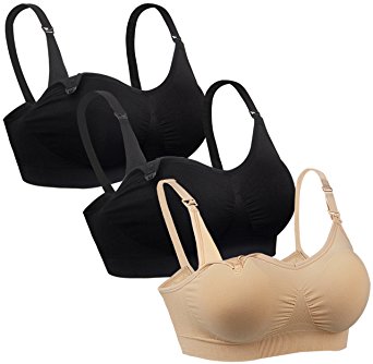 iLoveSIA 3PACK Womens Seamless Nursing Bra Bralette