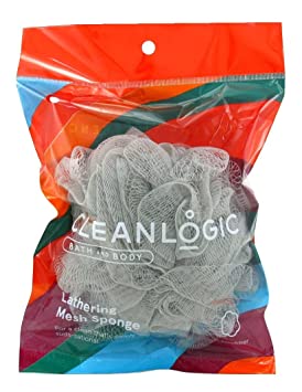Cleanlogic Mesh Bath Sponge 50g Assorted Colors (Pack of 6)
