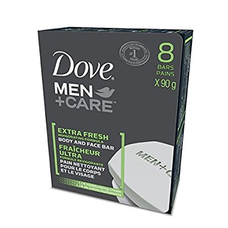 Dove Men  Care Extra Fresh Invigorating Formula Body & Face Bar 8x90g