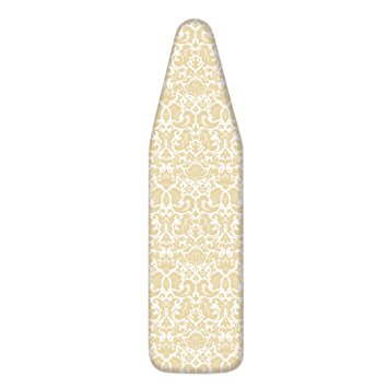 Homz Ironing Board Replacement Cover and Pad, 18" x 48", Yellow Damask (1950073)