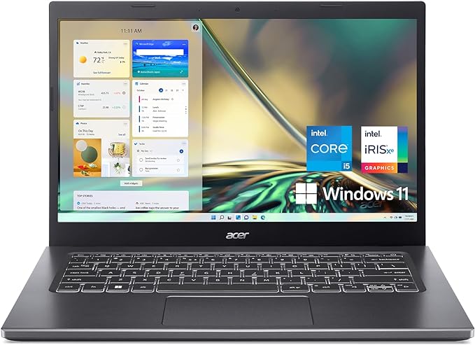 Acer Aspire 5 A514-55-545G Slim Laptop | 14.0" Full HD IPS Display | 12th Gen Intel Core i5-1235U | 8GB DDR4 | 512GB NVMe Gen 4 SSD | 802.11ax Wi-Fi 6E | Thunderbolt 4 | Backlit Keyboard | Win 11 Home