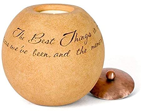Comfort Candles The Best Things in Life by Pavilion Includes Tea Light Candle, 4-1/2-Inch Round, Sentimental Saying