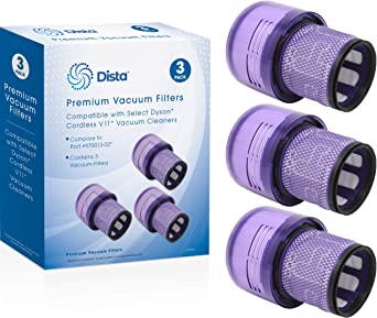 Dista Filter -3 Pack Vacuum Filters Compatible with Dyson V11 Torque Drive Vacuum and Dyson V11 Animal.Compare to Part # 970013-02