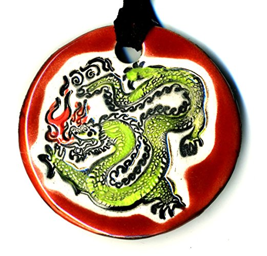 Surly-Ramics Dragon Ceramic Pendant Necklace