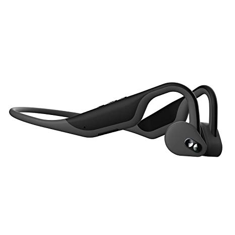 ALOVA Bone Conduction Headphones Bluetooth V5.0 Open-Ear Wireless Sports Headsets Waterproof IP56 Lightly Weight for Running Hiking Cycling (Black)