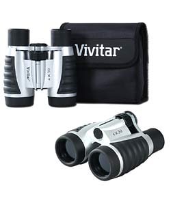 Vivitar 4 X 30 Compact Binoculars Set with Pouch & Strap