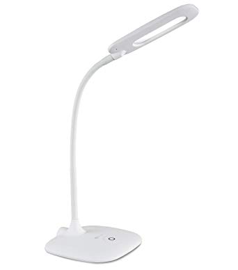 OttLite LED Soft Touch Desk Lamp with 3 Brightness Settings, White