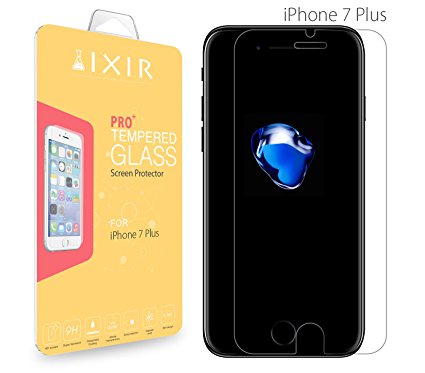 iPhone 7 Plus Tempered Glass Screen Protector, IXIR [9H Extreme Hardness] {Full HD} {Easy Installation System} PRO  Tempered Glass Screen Protector for iPhone 7 Plus
