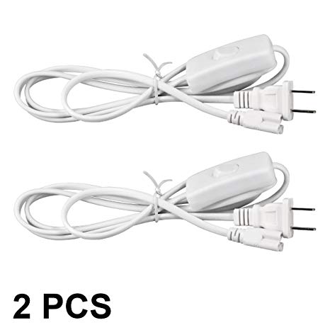 5FT Power Cable with ON/Off Switch 3 Prong Plug (2PK)