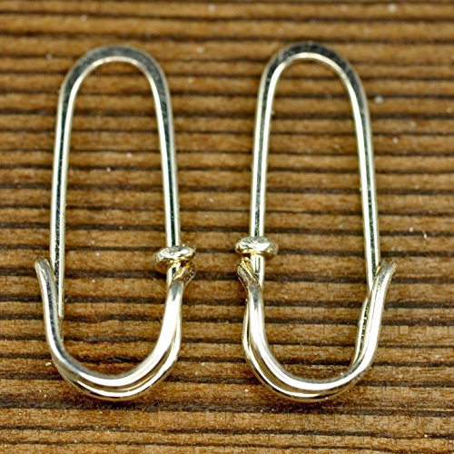 MINI Safety Pin Earrings (single loops) - sterling silver tiny Hoop earrings