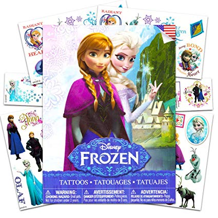 Disney Frozen Elsa, Anna and Olaf 50 Count Tattoos