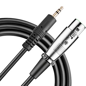 Neewer® 8Feet/2.5M Professional Low Noise Microphone Cable 3.5mm Male to XLR Female