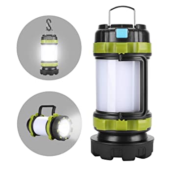 LED Camping Lantern Rechargeable, Brightest Flashlight with 800 Lumens, 4 Lighting Modes, 4000mAh PowerCore, IPX4 Waterproof, Portable for Emergency, Camping and Other Evening Activities
