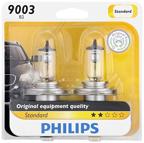 Philips 9003 Standard Halogen Replacement Headlight Bulb, 2 Pack