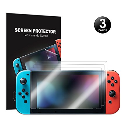 Nintendo Switch Screen Protector- Younik 0.125mm/4H High Response Clear Film Screen Protector for Nintendo Switch (3 Packs)