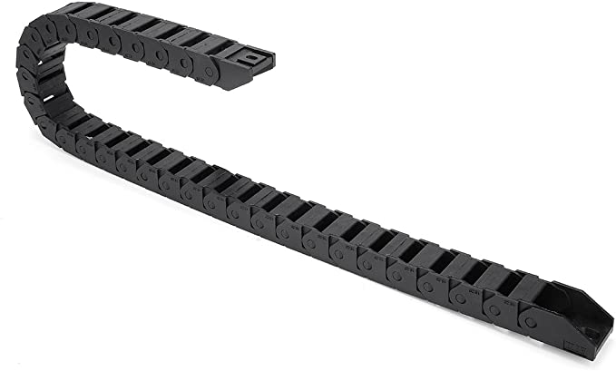 uxcell R28 15mm x 20mm (InnerH*InnerW) Black Plastic Wire Carrier Cable Drag Chain 1M Length for CNC