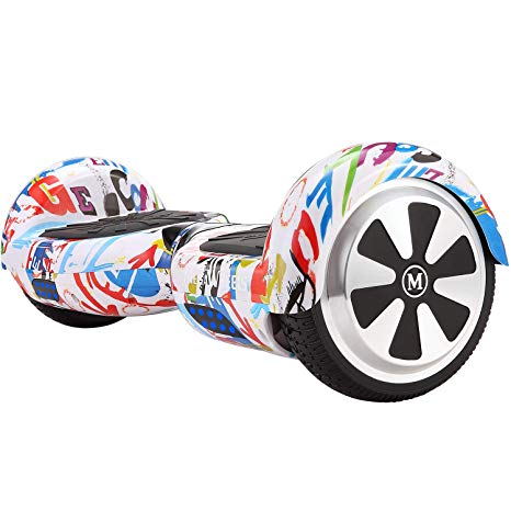 M MEGAWHEELS Hover boards 6.5” Electric Self Balancing Scooter Board Built in Bluetooth Speaker with LED light, UL Certified