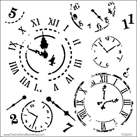 CRAFTERS WORKSHOP 474736 Template, 12 by 12-Inch, Time Travel
