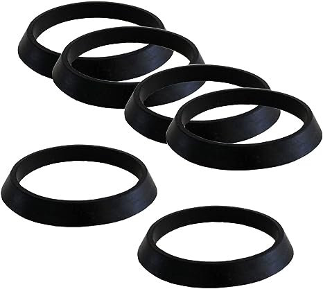 Qrity 6 PCS Cone Seal Ring Silicone Washer Waste Pipe Seal Ring for 1 1/2 Inch Drain Pipe Sink Odour Trap Siphon