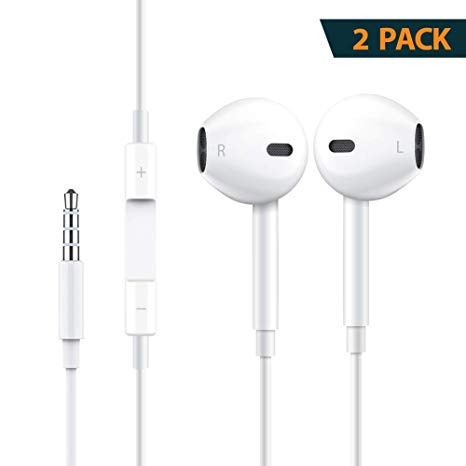 REDESS Compatible with 3.5MM Earphones Earbuds Headphones Earpods with Stereo Mic&Remote Noise Isolating Headset Control Headphone Smartphones