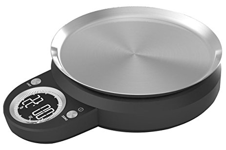 All-Clad KS2200 Stainless Steel removable / reversible plate Digital Kitchen Scale with 22-LB Capacity, Black