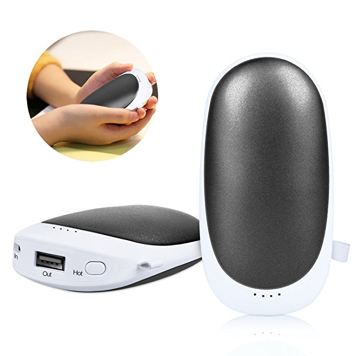 Hand Warmer - Homeme USB Rechargeable Hand Heater & Portable 5200 mAh Power Bank 2-in-1