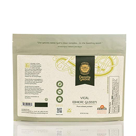 Druids Grove ORGANIC Vital Wheat Gluten ☮ Vegan ⊘ Non-GMO - 8 oz.