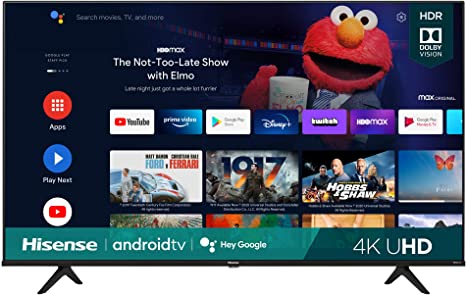 Hisense 55A6G 55-Inch 4K Ultra HD Android Smart TV with Alexa Compatibility (2021 Model)