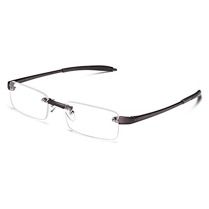 ALTEC VISION Rimless Readers Lightweight Reading Glasses With Case