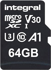 Integral 64GB Micro SD Card 4K Video Premium High Speed Memory Card SDXC Up to 100MB s Read Speed and 50MB s Write speed V30 C10 U3 UHS-I A1