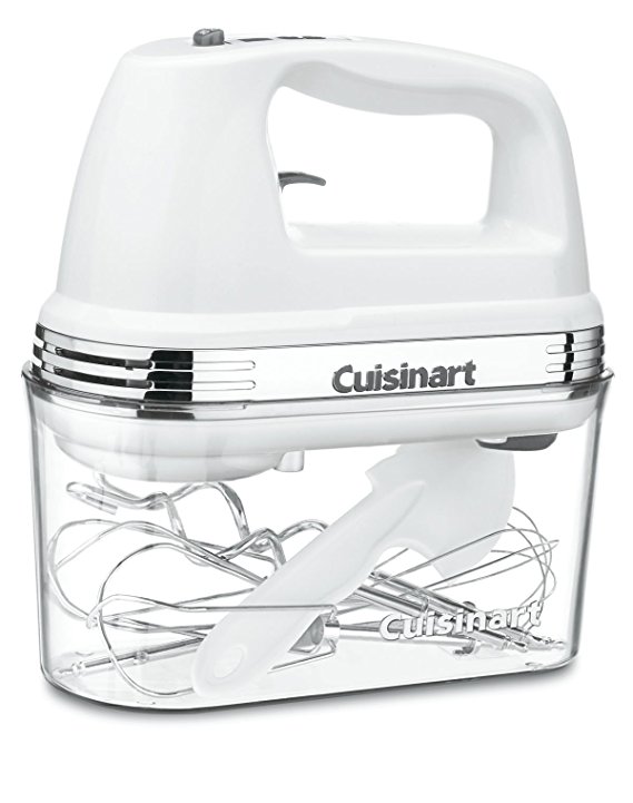 CUISINART HM-90S Power Advantage Plus 9-Speed Handheld Mixer with Storage Case, White, 8.9-Inch x 3.9-Inch x 8.5-Inch