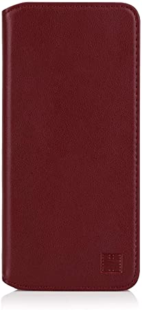 32nd Classic Series 2.0 - Real Leather Book Wallet Case Cover for Apple iPhone 11 Pro (5.8"), Real Leather Design with Card Slot, Magnetic Closure and Built in Stand - Burgundy