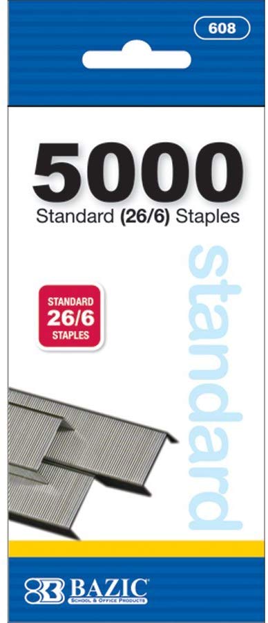 BAZIC 5000 Ct Standard (26/6) Staples