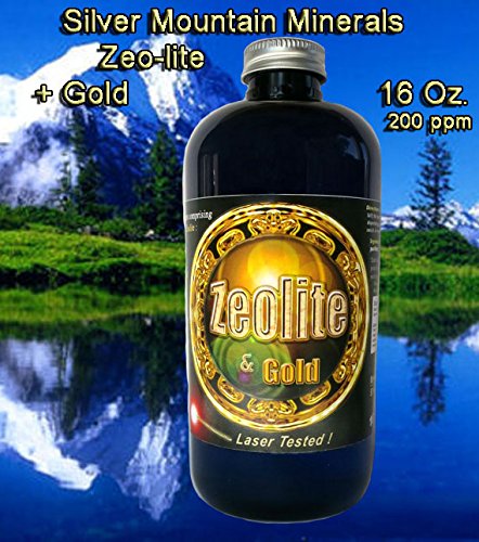 Zeo-Lite 16 Oz, Silver Mountain Minerals, (Medical Purity most Bioavailable 200 ppm colloidally suspended with gold nano particulates)