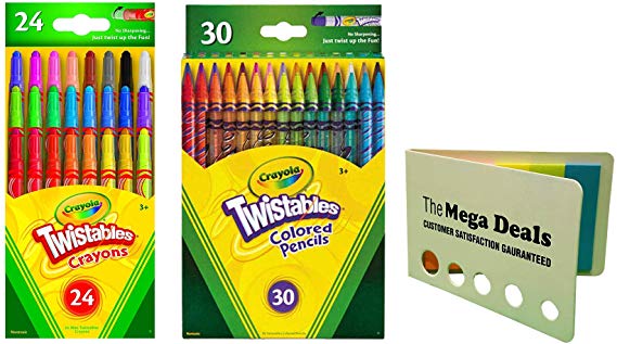 Crayola Twistable Colored Pencils, 30 Count Mini Twistables Crayons, Pack of 24| Includes 5 Color Flag Set